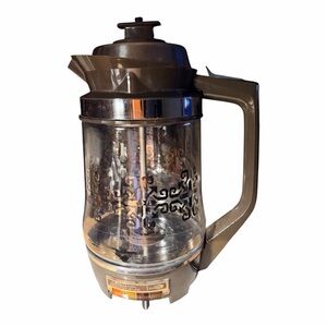 Vintage Electric Coffee Percolator - Brown and Clear Glass